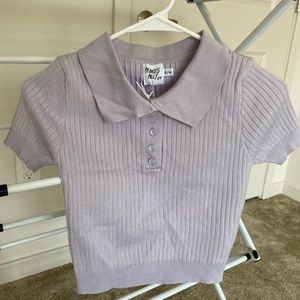 Princess Polly dusty purple polo